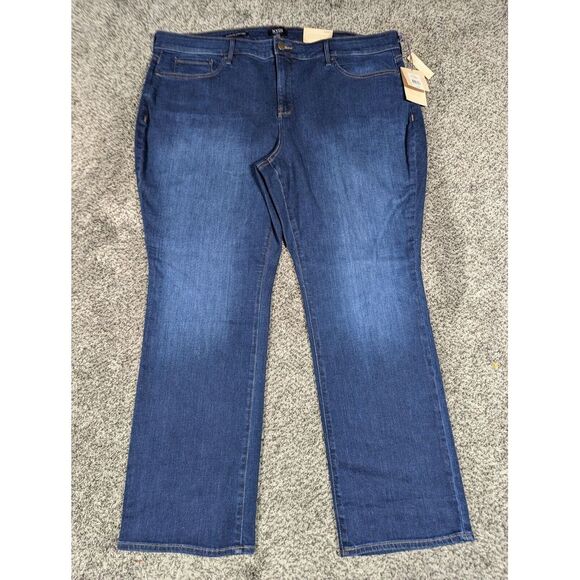 NYDJ Jeans Womens 22 WP Blue Denim Marilyn‎ Straight Cooper Lift Tuck NEW w Tags - Picture 1 of 12